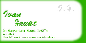 ivan haupt business card